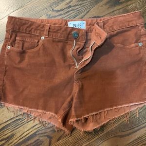 Paige corduroy shorts, rust color